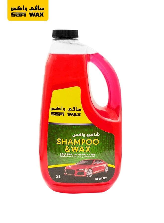 SAFI WAX Car Shampoo And Wax 2 Liter, Ultra Shine Car Shampoo And Wax, High Quality Shampoo-SFW217 - Image 1