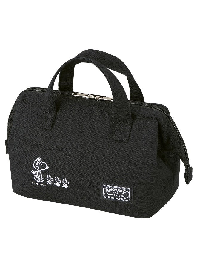 OSK TB-18 Snoopy & Woodstock Lunch Bag, Black Lunch Bag, Stylish, Cute, Simple, Easy to Use, Easy to Take Out Case - Image 1