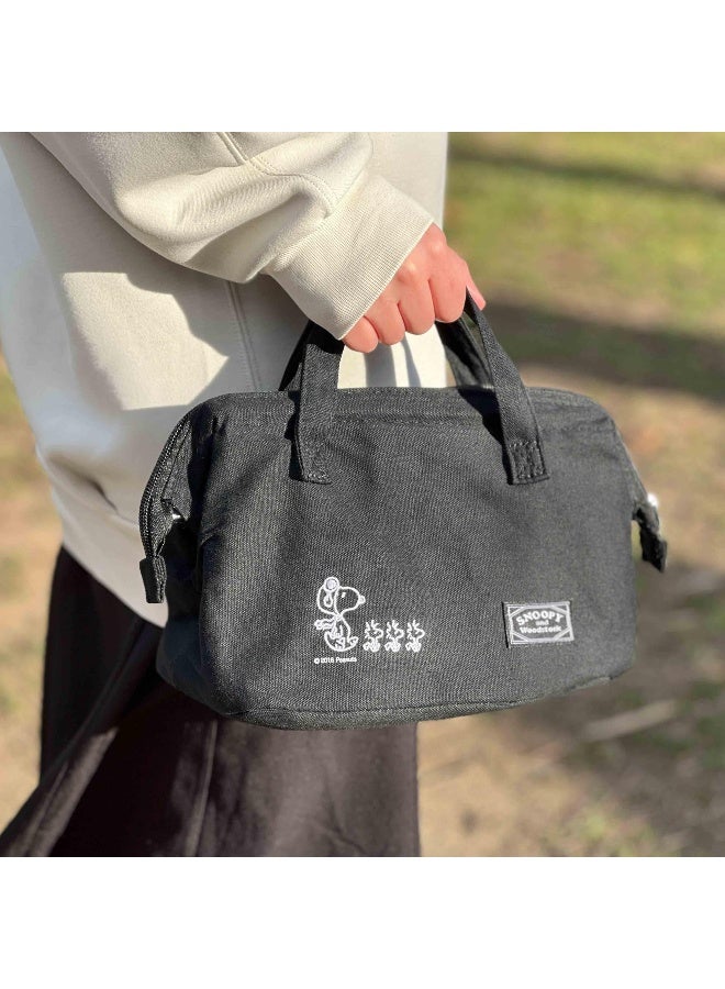 OSK TB-18 Snoopy & Woodstock Lunch Bag, Black Lunch Bag, Stylish, Cute, Simple, Easy to Use, Easy to Take Out Case - Image 5