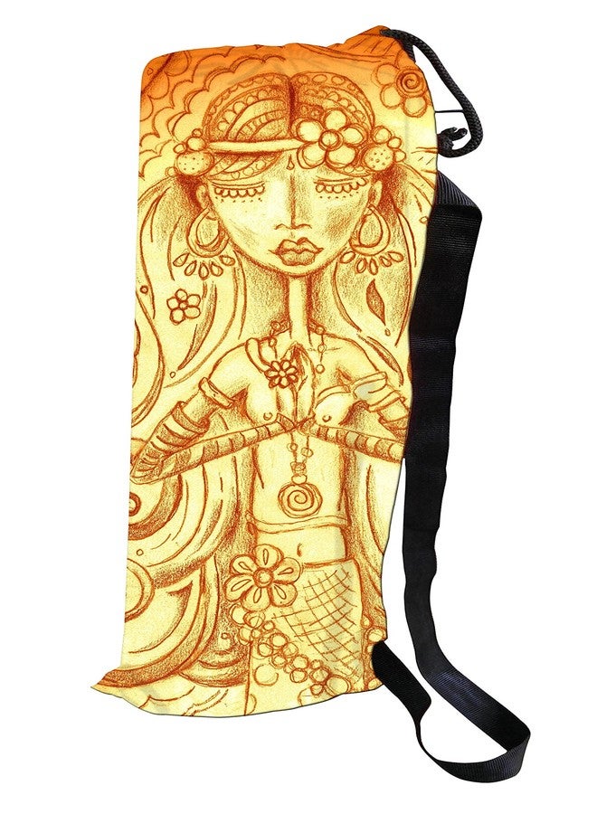 Active Elements Breathable Fabric & Printed Yoga mat Cover/Bag for 3 or 4 mm Standard Size. Yoga Cover Flat : 7 x 26 inch - Image 1