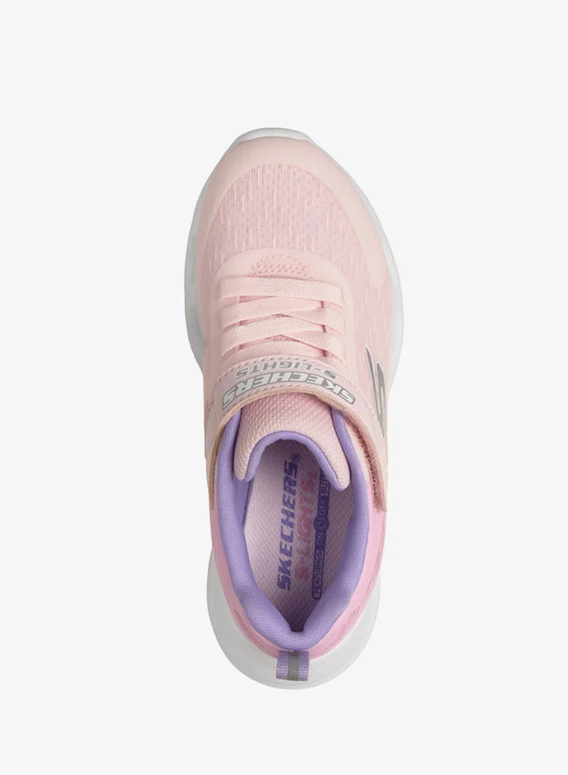 SKECHERS Girls Glide-Step Lights Hook & Loop Sneakers