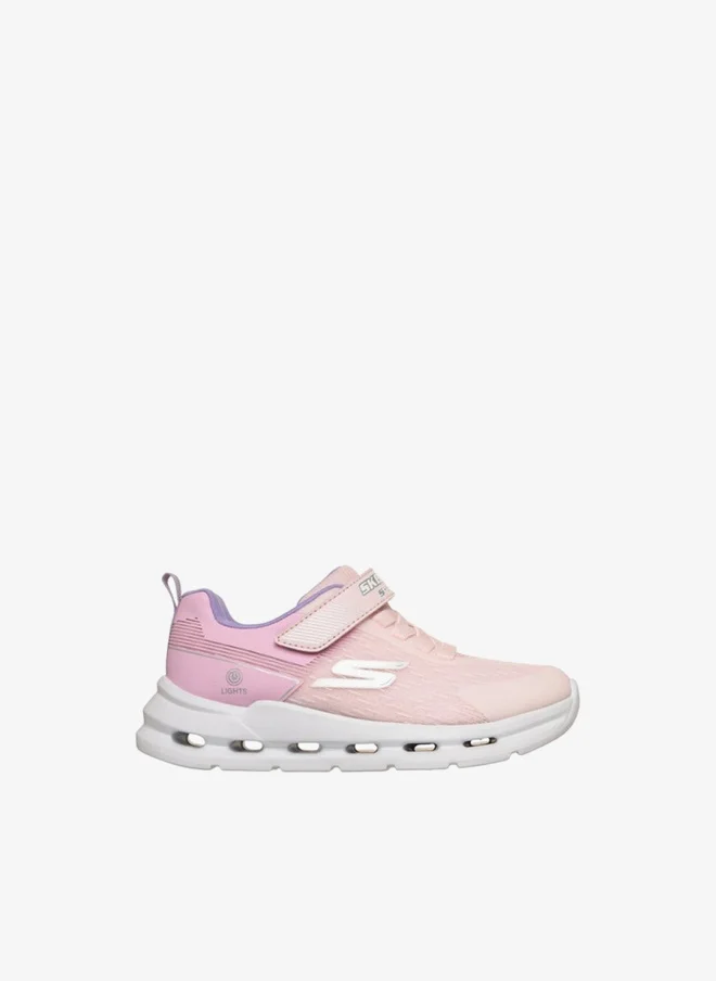 SKECHERS Girls Glide-Step Lights Hook & Loop Sneakers