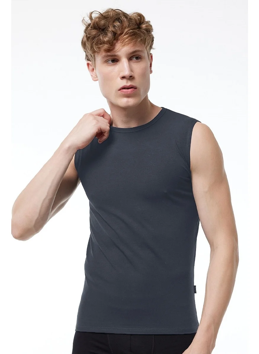 Malabadi 007 Men's Zero Collar Non-Trace Modal Sleeveless Lycra Undershirt