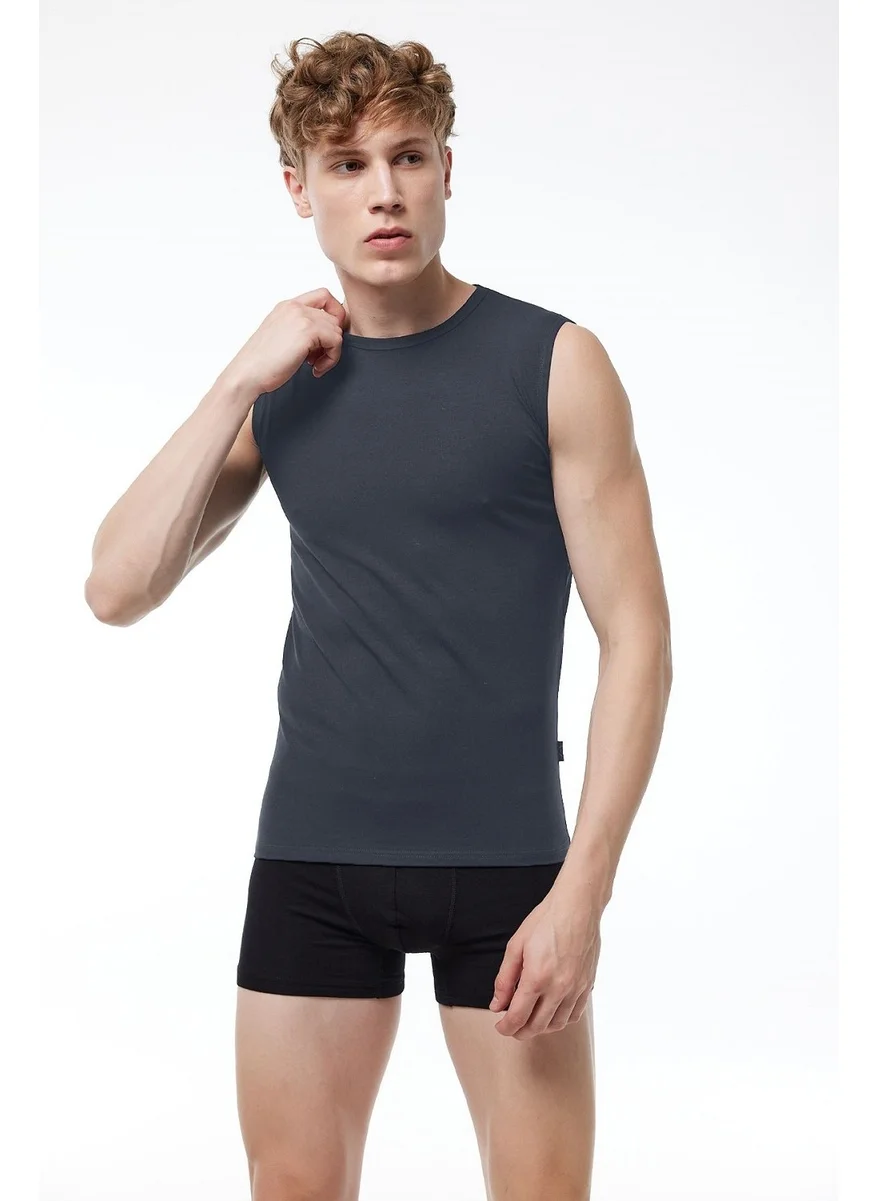 Malabadi 007 Men's Zero Collar Non-Trace Modal Sleeveless Lycra Undershirt