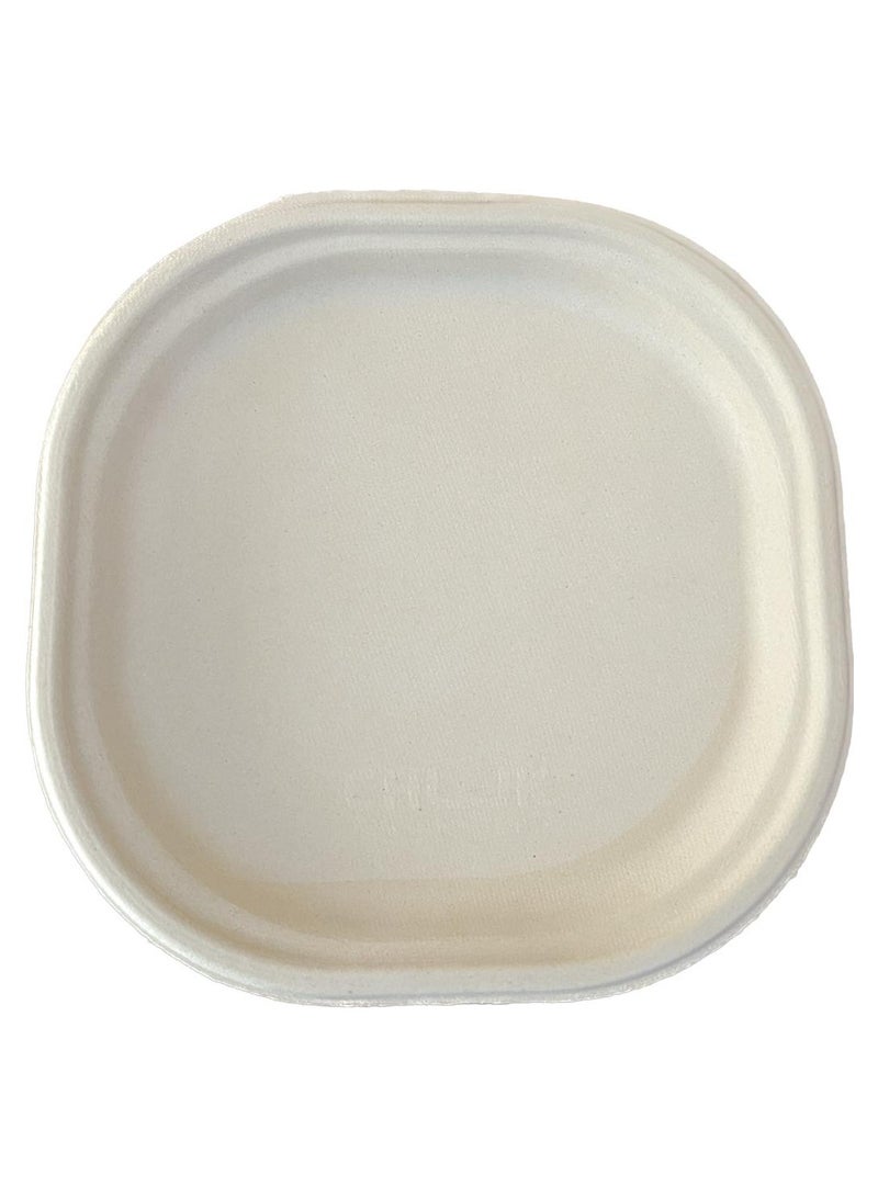 Chuk 7 And 9 Inch Sugarcane Bagasse Plates (PACK OF 25 PC)/ compostable &b eco fiendly plates - Image 4