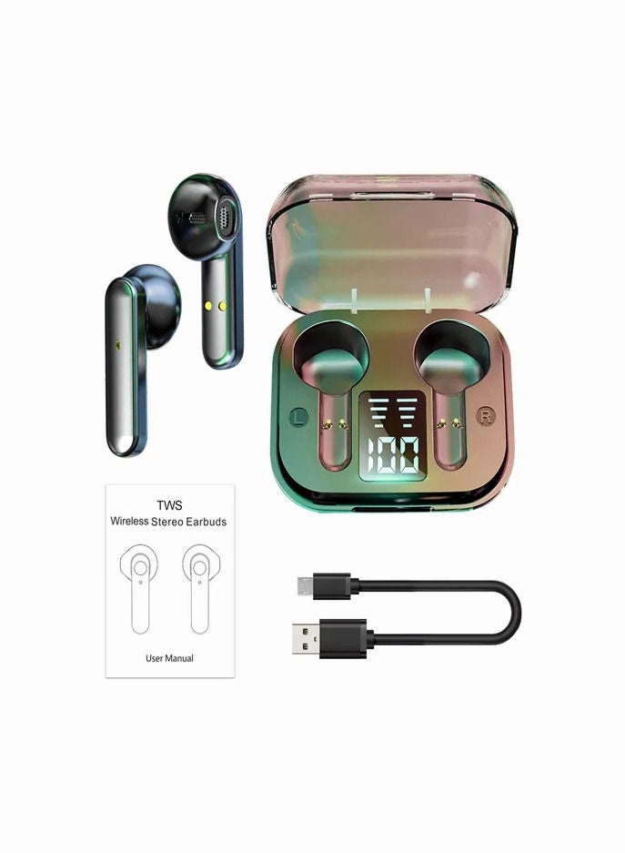 1-Pair TWS Bluetooth-Compatible 5.0 Wireless Earphones,Waterproof 9D Stereo Wireless Headphones,Sports Earbuds with Charging Box - Image 4