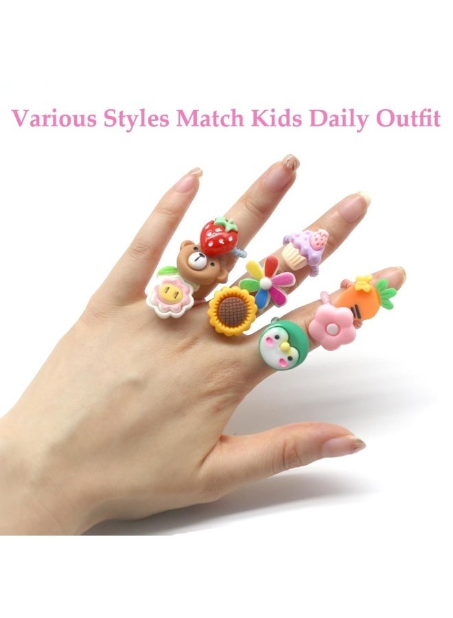 60 قطعة من ربطات شعر الأطفال، ربطات شعر مطاطية صغيرة، بتصاميم كرتونية للفواكه والزهور، إكسسوارات شعر للفتيات الصغيرات، ناعمة وخالية من المعادن، لا تتلف الشعر، مناسبة للارتداء اليومي (الألوان والأنماط عشوائية). - Image 5