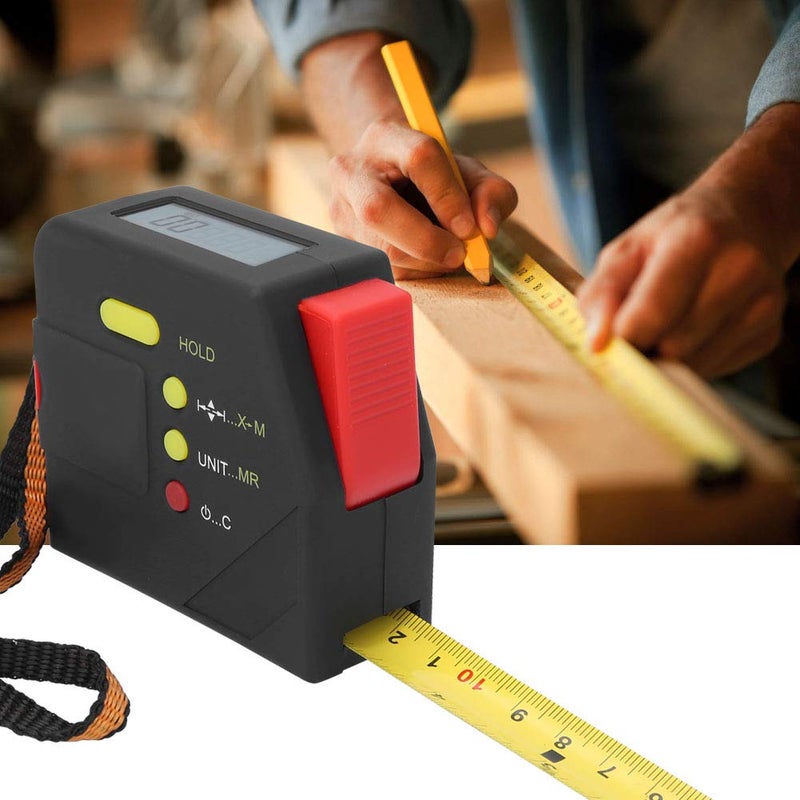 Walfront Digital Tape Measure, 5m(16ft) Electronic Measuring Tape Portable Woodworking Ruler with LCD Display - Image 3