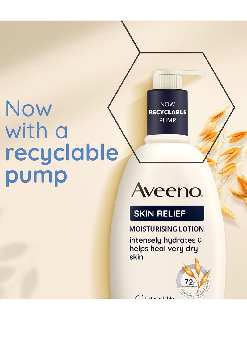 Aveeno - Skin Relief Moisturizing Lotion Intensely Hydrate and Nourishes Very Dry Skin Fast Absorbing and Unscented Body Lotion 500 ml - Image 1