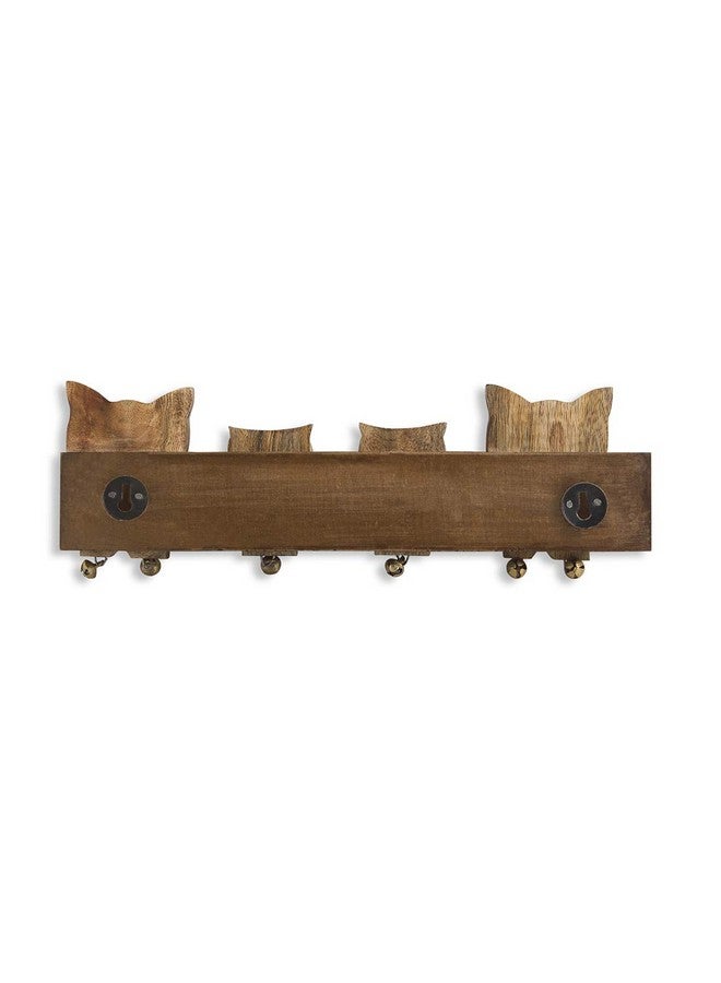 ExclusiveLane ExclusiveLane 'Owl Family' Home Decorative Wooden Key Holder for Home Decor Stylish (6 Hooks, Mango Wood) |Key Hanger for Wall Decor Key Chain Holder for Wall Key Stand for Wall Key Holder for Wall  - Image 3