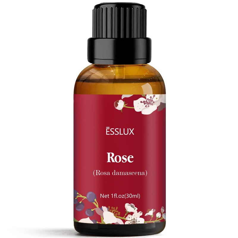 ESSLUX Rose Essential Oil, Esslux Aromatherapy Oils for Diffuser, Massage, Soap, Candle Making, Perfume, 30 ml - Image 1