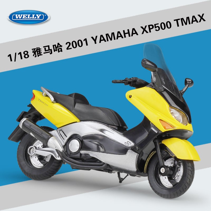 1:18 WELLY Kawasaki Z1000R Alloy Motorcycle Model 2001 Yamaha XP500 TMAX yellow 