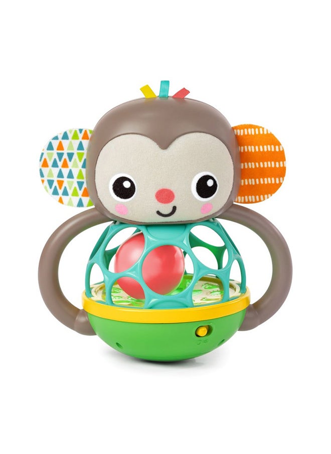 Bright Starts - Bright Starts - Grab And Giggle Monkey Light-Up Musical Rattle Toy with Easy-Grasp Oball, Ages 6 Months+, Unisex - Image 1