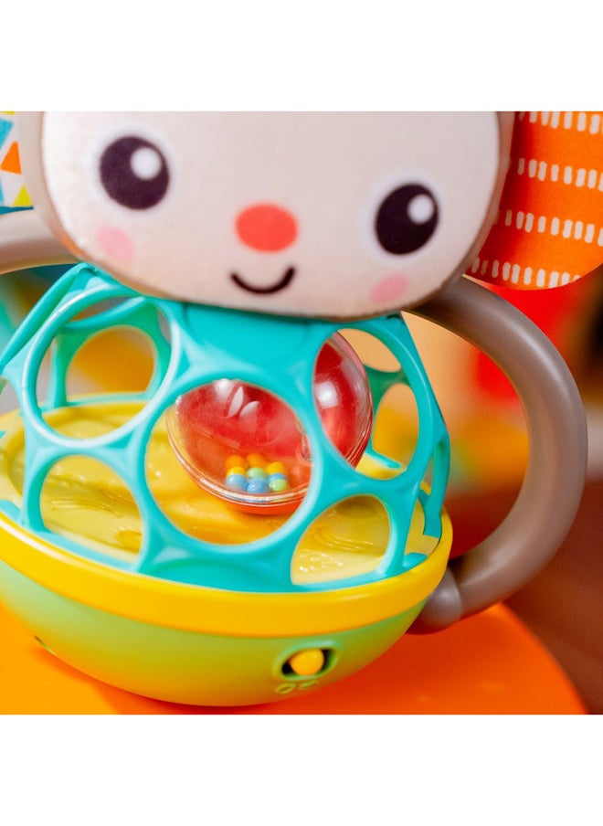 Bright Starts - Bright Starts - Grab And Giggle Monkey Light-Up Musical Rattle Toy with Easy-Grasp Oball, Ages 6 Months+, Unisex - Image 1