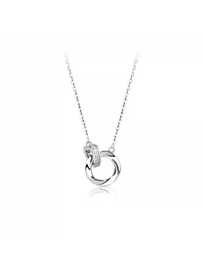 J.Rosée Crystal Mobius band 925 Sterling Silver Pendant Necklace for Women Gift Packing J.Rosée Fashion Jewelry JR-1115 - Image 1