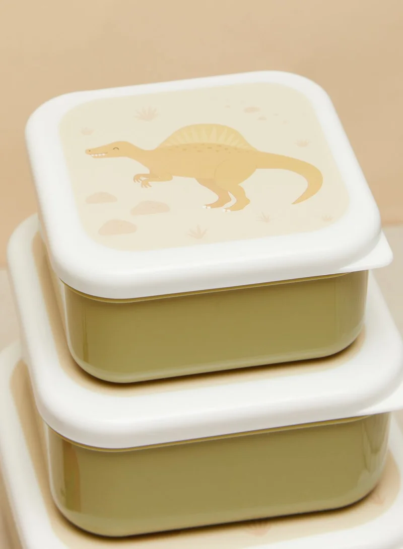 Sass & Belle Set Of 3 Desert Dino Lunch Boxes