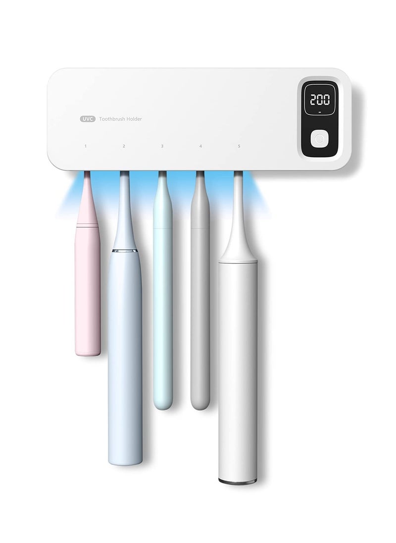 Toothbrush Sanitizer Holder UV Sanitizer Toothbrush Holder Fan Drying 5 Slots Tooth Brush Sterilizer Rechargeable and No Drill Bathroom Toothbrush Holder Wall Mounted for Family Use - pzsku/Z85ADB6F5AB3D0E670AD1Z/45/_/1706787505/2b46c9d8-a836-4764-8cf9-4cb738ded65c