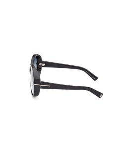 TOM FORD Women's Round Shape  Sunglasses FT111601X64 Lens Size: 64 Millimeter - Shiny Black  - Image 4