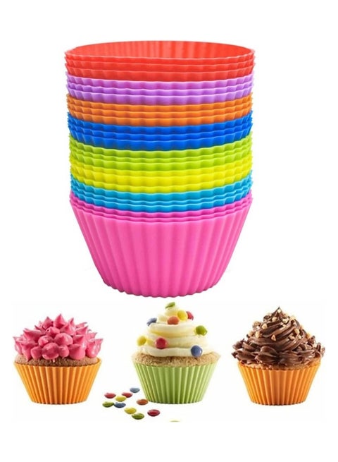قوالب كب كيك 20 قطعة قابلة لإعادة الاستخدام من السيليكون، للخبز وفطائر المافن-قوالب خبز سيليكون للكب كيك - قوالب خبز غير لاصقة للمافن والشوكولاتة والحلويات - طقم قوالب سيليكون للمافن والكب كيك - أدوات خبز غير لاصقة وسهلة التنظيف، أدوات معجنات مطبخ ملونة للكب كيك والبودينج - اكواب خبز سيليكون - قالب كيك من السيليكون لصنع مافين الشوكولاتة