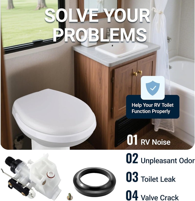 Fetechmate 31705 31688 RV Toilet Water Valve Kit - Freeze-resistant and Leak-resistant - Image 5