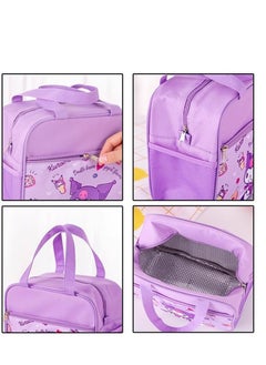 Excefore Portable Cartoon Lunch Box, Reusable Insulated Lunch Bag, Suitable for Office Picnic Camping Lunch Box  - Image 5