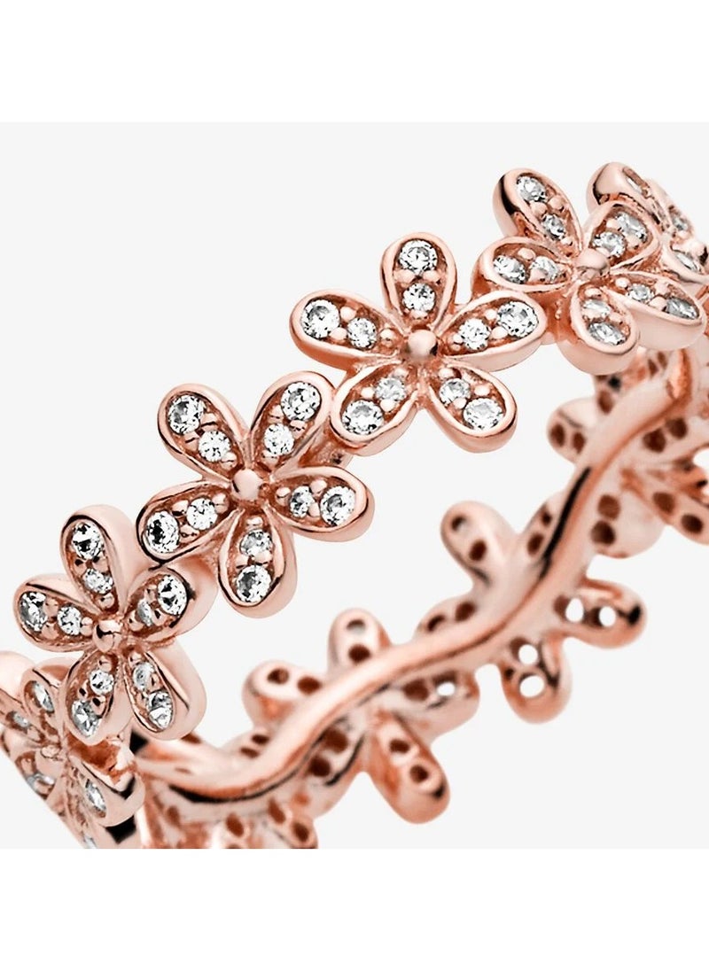 PANDORA Daisy 14k rose gold-plated ring with clear cubic zirconia, Size 48  - Image 5