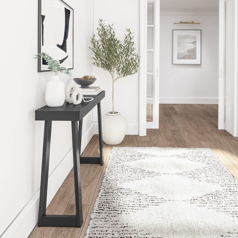 Plank+Beam Solid Wood Console Table, 46 Inch, Sofa Table, Narrow Entryway Table for Hallway, Behind The Couch, Living Room, Foyer, Easy Assembly, Black - Image 3