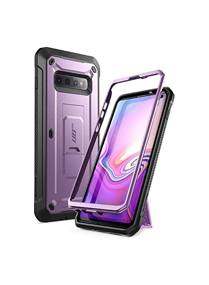 SUPCASE Unicorn Beetle Pro Series Designed for Galaxy S10 Case (2019 Release) Full-Body Dual Layer Rugged with Holster & Kickstand Without Built-in Screen Protector (Purple) - Image 1