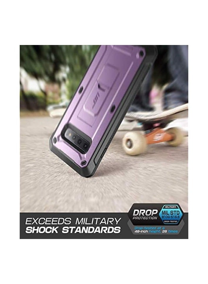 SUPCASE Unicorn Beetle Pro Series Designed for Galaxy S10 Case (2019 Release) Full-Body Dual Layer Rugged with Holster & Kickstand Without Built-in Screen Protector (Purple) - Image 4