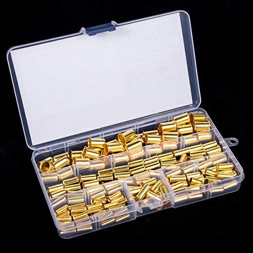 Breezliy 160pcs Tube OD(1/4" 5/16'' 3/8" 1/2") Brass Compression Insert,Brass Compression Fitting Assortment Kit, Insert Tube Support Compression Sleeve Fitting - Image 4