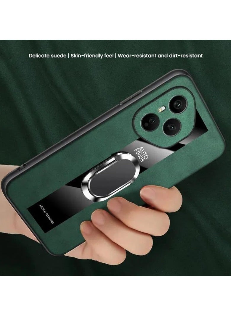 General Magnetic case compatible with Honor 400 Pro 2025, built-in finger ring holder, PU leather full-wrap drop-proof and anti-fingerprint case  - Image 3