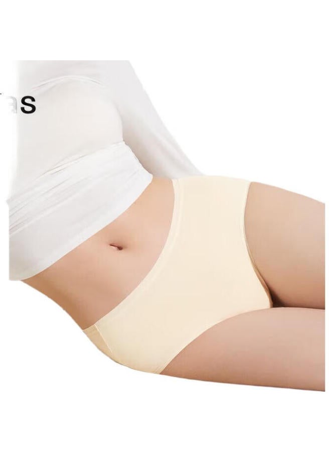 ubras High Elastic Modal Mid-Waist Women'S Triangle Panties Coconut Grey + Porcelain Skin + Cheese Yellow L - Image 1