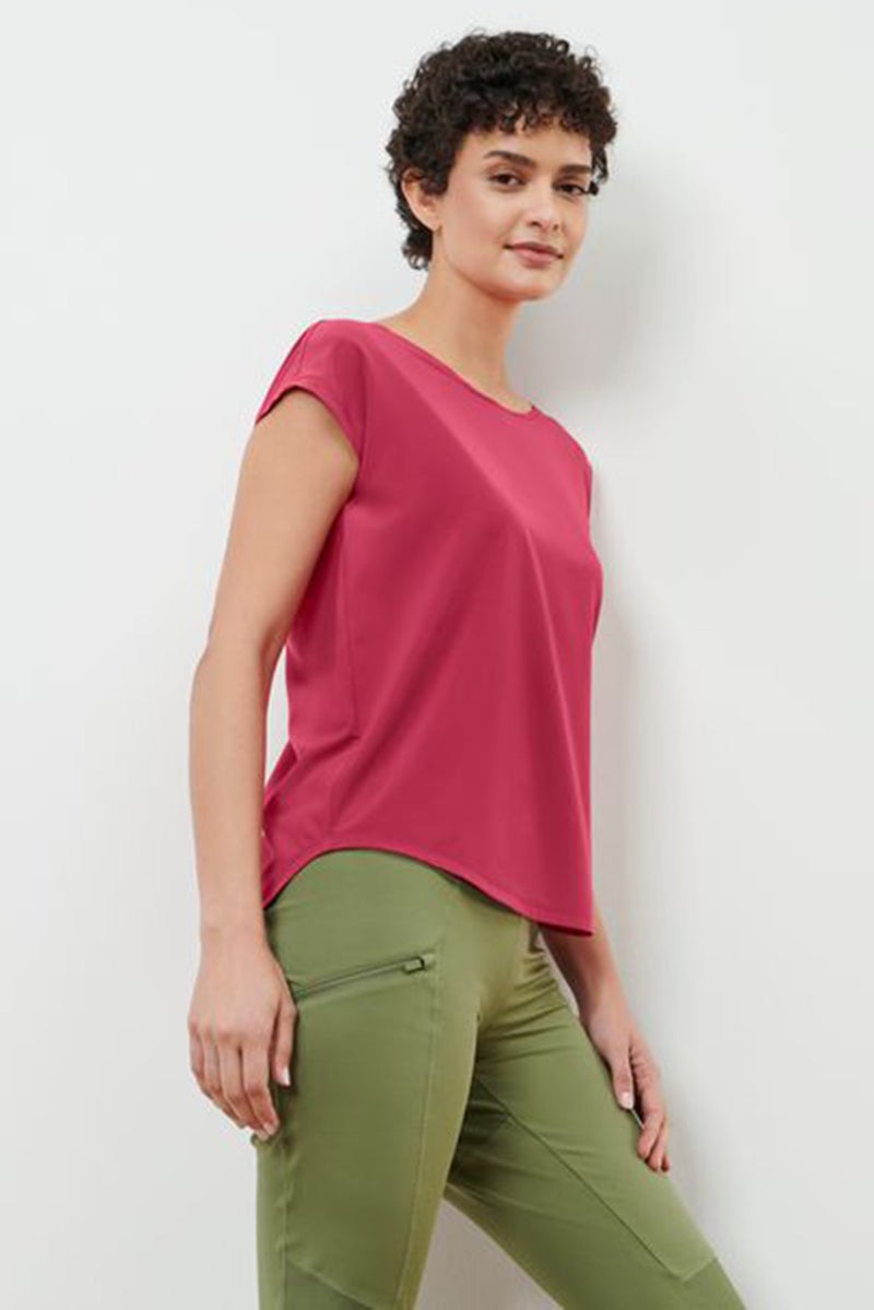 Tchibo Women Sportswear Fit Short Sleeve Training Top, Coral Red - Image 1