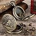 Keller & Weber Mini DND Dice Set with Steampunk Wolf Pocket Watch Shell Case 7pcs Polyhedral Metal DD Dice DND Gifts with Gift Box Role Playing Board Games Accessories - Image 4