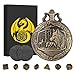Keller & Weber Mini DND Dice Set with Steampunk Wolf Pocket Watch Shell Case 7pcs Polyhedral Metal DD Dice DND Gifts with Gift Box Role Playing Board Games Accessories - Image 2