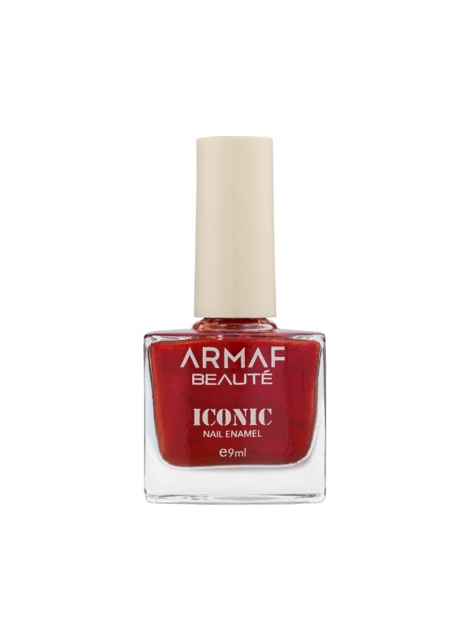 Armaf Beaute Iconic Nail Enamel PL004 Star Garnet, 9ml | High Shine Nail Polish | Chip-Resistant Formula | Smooth Gloss Finish | Long-Lasting & Easy Application - Image 1