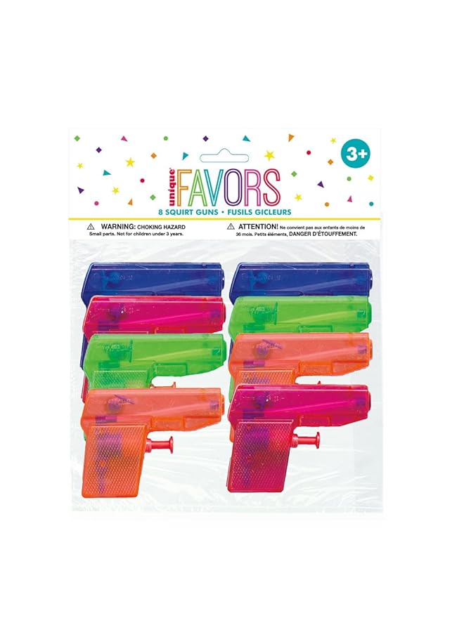 Unique Plastic Squirt Guns 8 Piece Assorted - Image 2