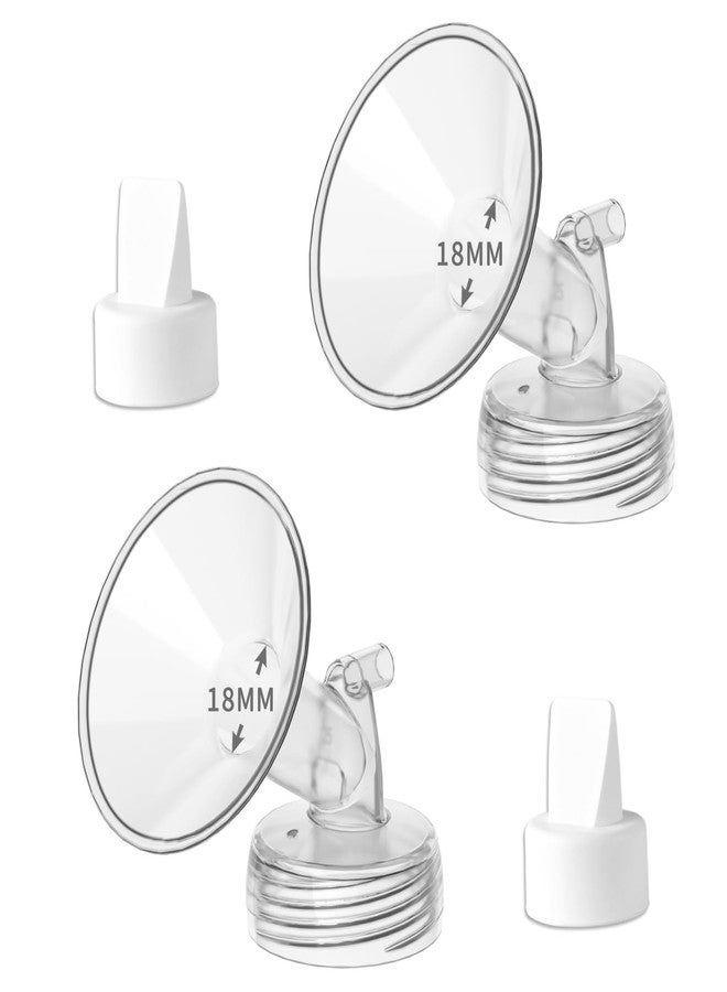 MOOMentaneous 18mm Flange and Duckbill Valve Compatible with Spectra S1/S2 and 9 Plus Not Original Spectra Pump Parts Replacement - Image 1