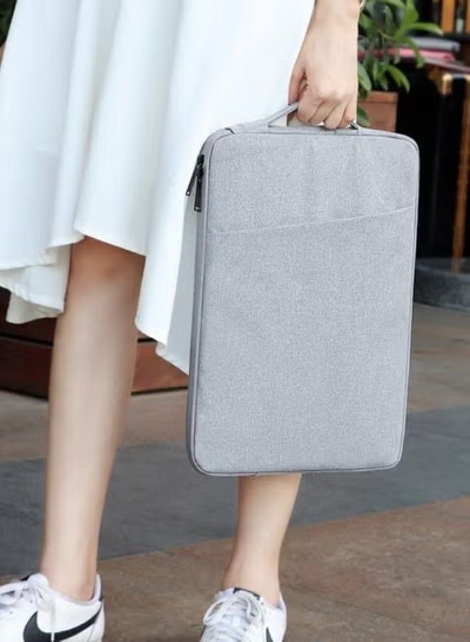 Universal Laptop Sleeve, Light Gray, Compatible with 14.1-15.4 Inch Notebooks & 16-inch MacBook, Slim & Shockproof - Image 5