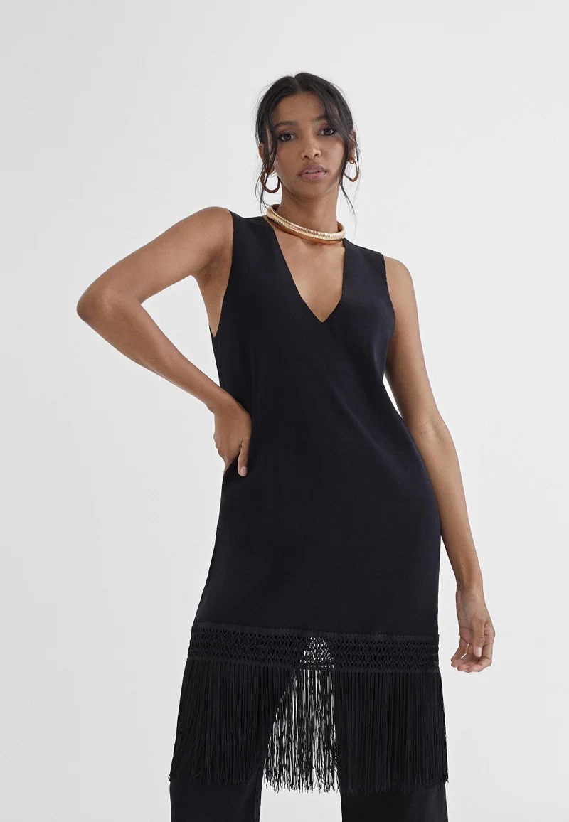 Lola Casademunt Long fringed mini dress