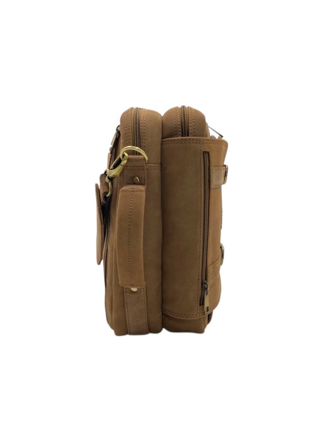 LAVERI LEATHER LAVERI Laptop Bag for Men - Leather Messenger Bag for Office - Fits up to 15 Inch Laptop - Shoulder Bag with Multiple Compartments - Executive Leather Bag for Work/Travel/Casual - 2890 - Image 2