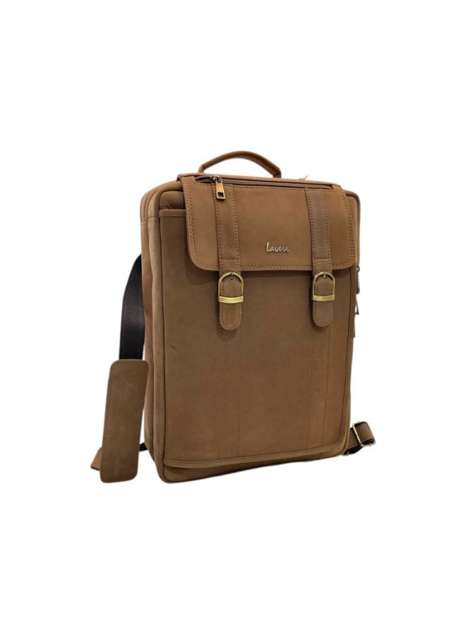 LAVERI LEATHER LAVERI Laptop Bag for Men - Leather Messenger Bag for Office - Fits up to 15 Inch Laptop - Shoulder Bag with Multiple Compartments - Executive Leather Bag for Work/Travel/Casual - 2890 - Image 1