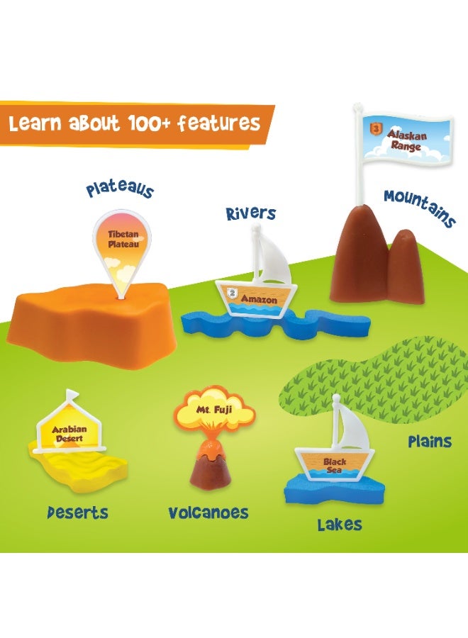 Imagimake Mapology Physical Features | World Map for Kids | 3D Puzzles for Kids Ages 8-10 | Educational Toys for Kids 8-12 - Image 3