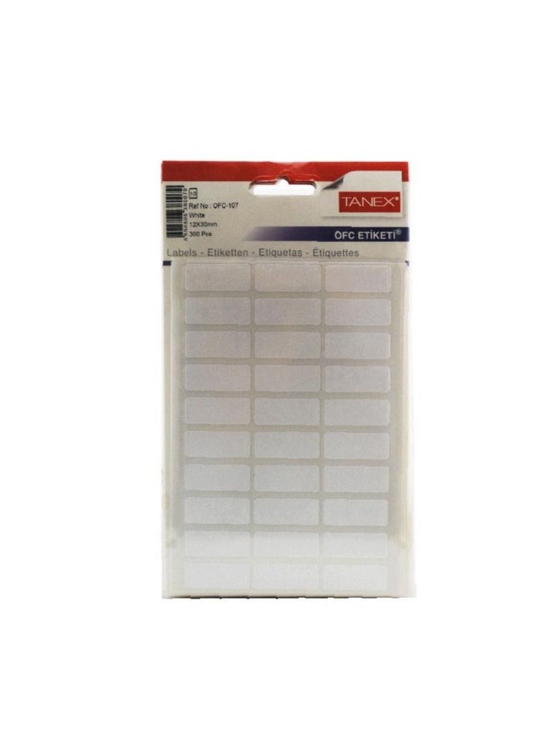 Tanex Handwriting Label 10 Sheets  -White