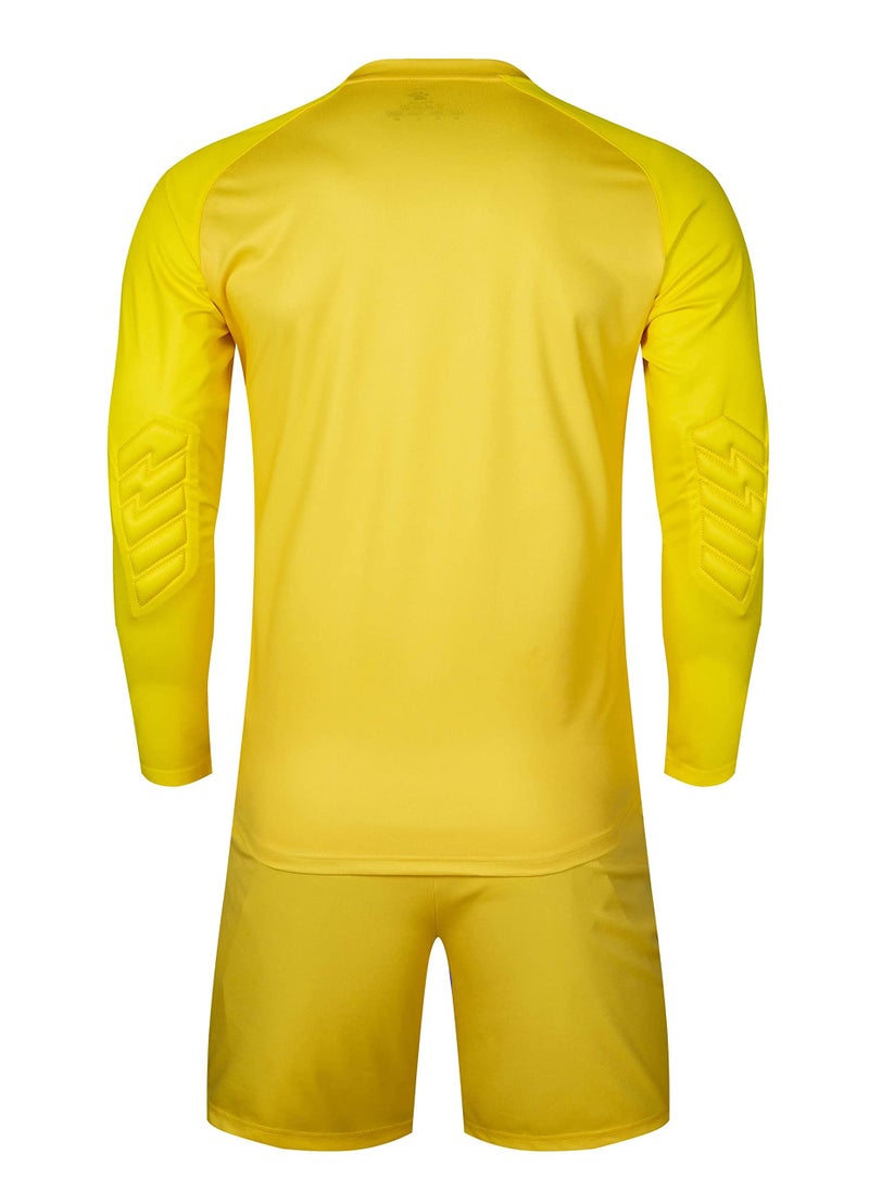 KELME Soccer Goalkeeper Jersey Pro Set Uniform - Padded Goalkeeper Shirt Shorts Socks - Men's Goalie Jersey Adults Kids (Yellow, X-Large) - Image 4