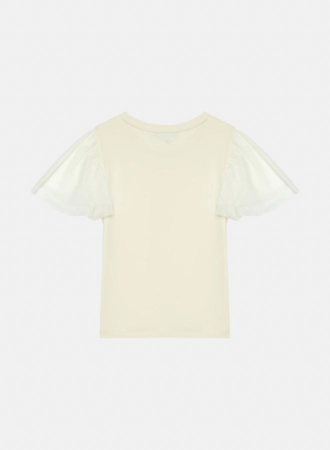 Benetton Ruffle Sleeve T-shirt  - Image 2
