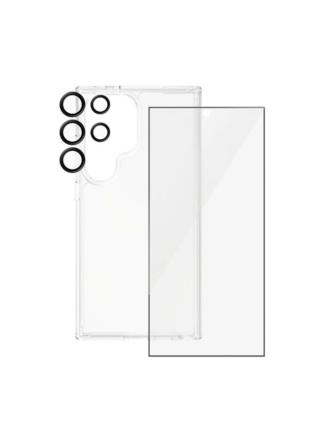 اس-توب بكج الحماية الكاملة الجديد لـ جالكسي اس 22 الترا (Samsung Galaxy S22 Ultra) مع حماية شاشة و كفر يدعم الشحن اللاسلكي (MagSafe) حماية كاملة لجهازك ضد الخدوش والسقوط (7in1), البكج الأصلي من S-TOP - Image 3