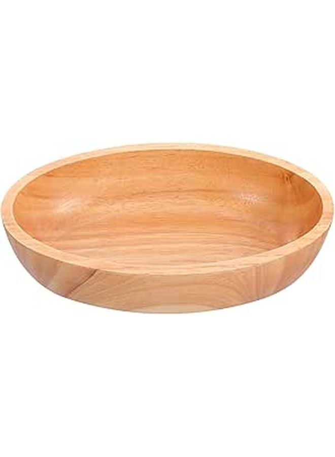 وعاء تقديم السلطة الخشبي الطبيعي 20×12×4.5 سم حاوية تخزين طعام المطبخ - Image 1