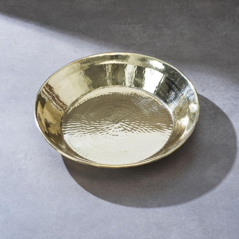 PTAL Brass Paraat For Kneading and Mixing DoughAtta Handmade Parat Platter Kneading Thaal made of Pure Brass