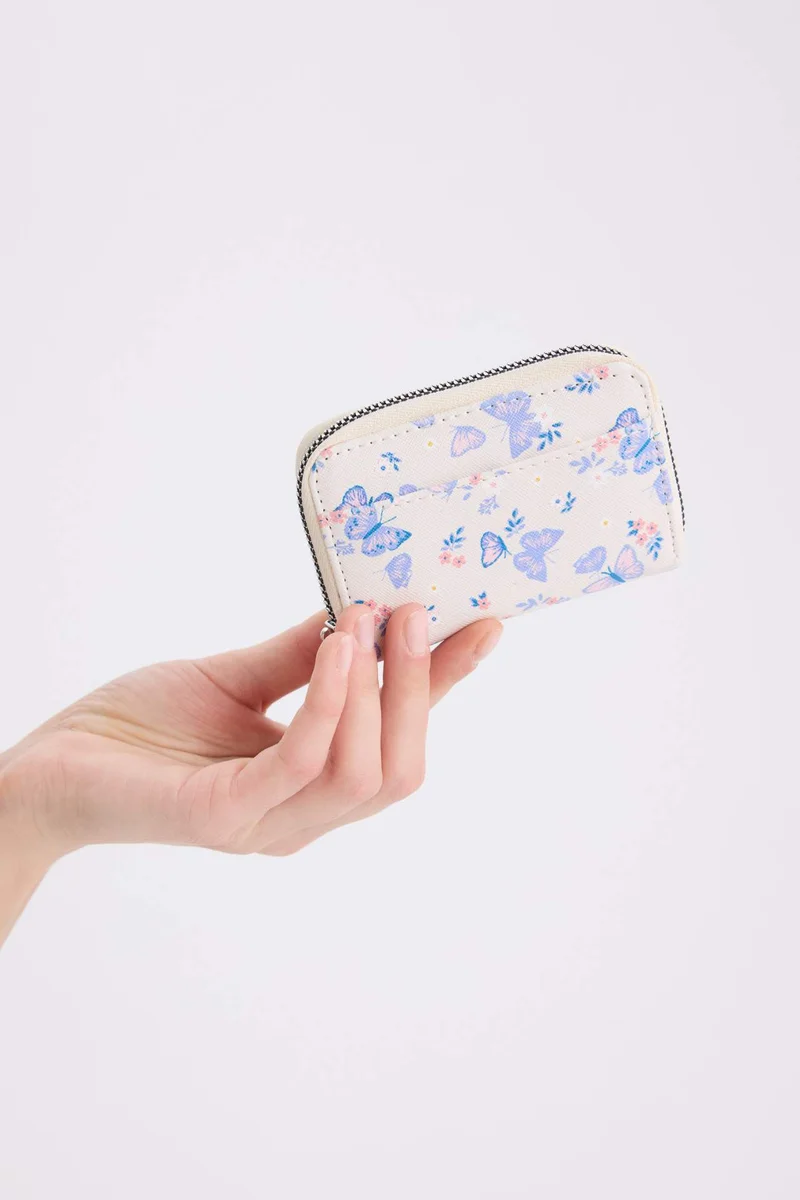 Defacto  Woman Butterfly Pattern Faux Leather Coin Purse for Women | Best Price UAE